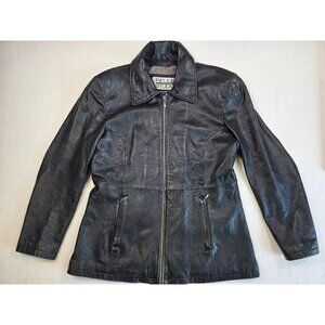 Pelle Studio Wilsons Black Leather Jacket With Thinsulate Womens M